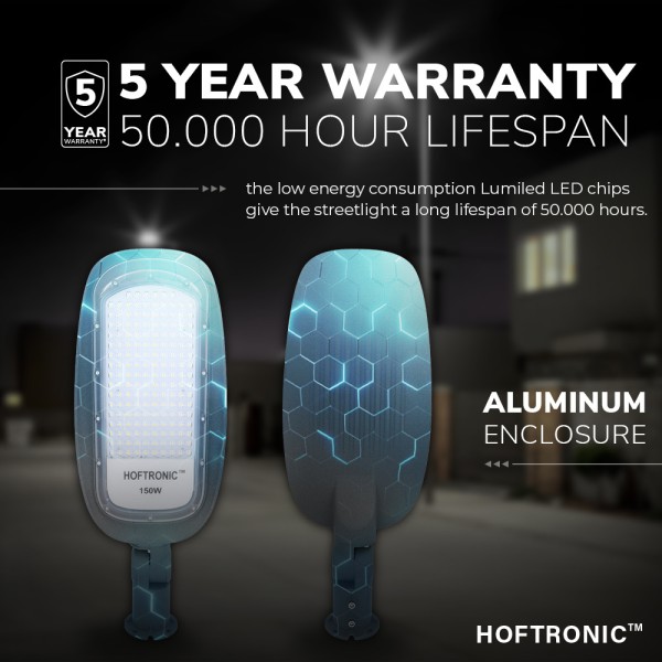 Hoftronic led straatlamp 150 watt 16500lm 6400k ip 6
