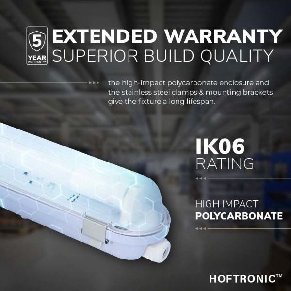 Hoftronic led t8 tl armatuur ip65 150 cm 3000k inc 31