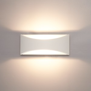 HOFTRONIC Lowa LED wandlamp – 3000K warm wit – 6 Watt – Up & down light – IP54 voor binnen en buiten – Moderne muurlamp – Tweezijdig – Wit