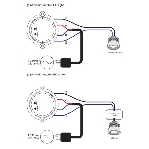 Hoftronic set van 2 dimbare led wandlamp dayton gr 5