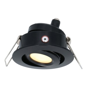 HOFTRONIC Sienna LED inbouwspot Zwart 3 Watt – 12 Volt – 2700K – IP44 – Kantelbaar