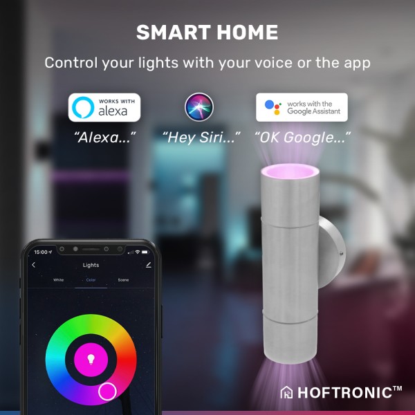 Hoftronic smart wifible dax led wandlamp tweezijdi 11