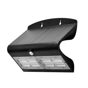 V-TAC LED Solar Wandlamp Zwart 7 Watt 4000K Neutraal wit met bewegingssensor