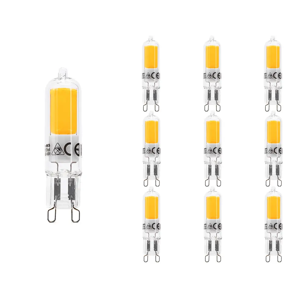 Aigostar Set van 10 G9 LED Lampen – 2.2 Watt – 250 Lumen – 3000K Warm wit licht