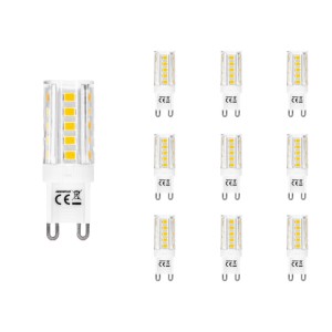 Aigostar Set van 10 G9 LED Lampen – 3.5 Watt – 350 Lumen – 3000K Warm wit – Steeklamp – LED Capsule – 2 jaar garantie