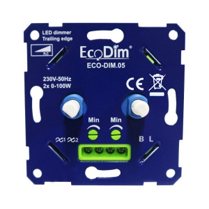 Ecodim EcoDim ECO-DIM.05 led duo dimmer fase afsnijding 2x100W maximaal
