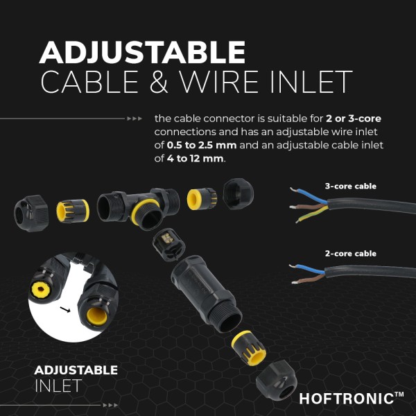 Hoftronic 10x kabelverbinder ip68 waterdicht 2