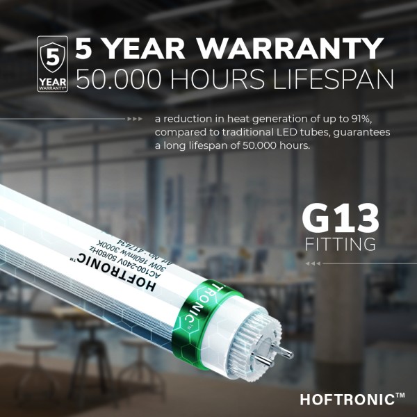 Hoftronic 10x led tl buis 150 cm 30 watt 4800 lume 4