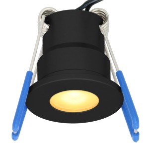 HOFTRONIC 12V 3W – Mini LED Inbouwspot – Zwart – Verzonken – Verandaverlichting – IP65 voor buiten – 2700K – Warm wit