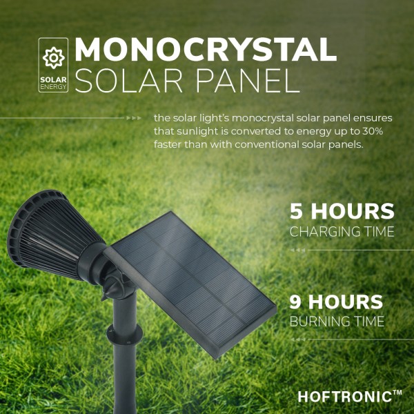 Hoftronic 2x bend led prikspot solar tuinverlichti 3