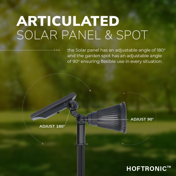 Hoftronic 2x bend led solar prikspot 6000k daglich 5