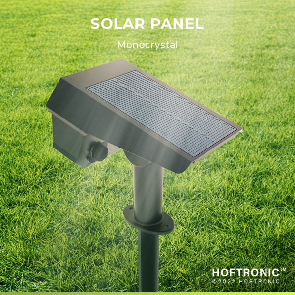 Hoftronic 2x kate led solar prikspot 3000k warm wi 5