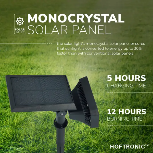 Hoftronic 2x reno led solar tuinspot 3000k warm wi 3