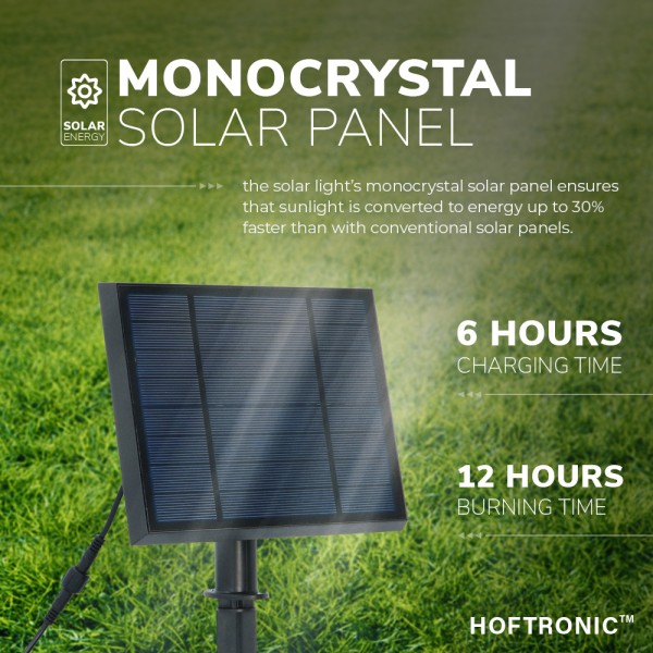 Hoftronic 2x solar led tuinspot bend duo met los z 3