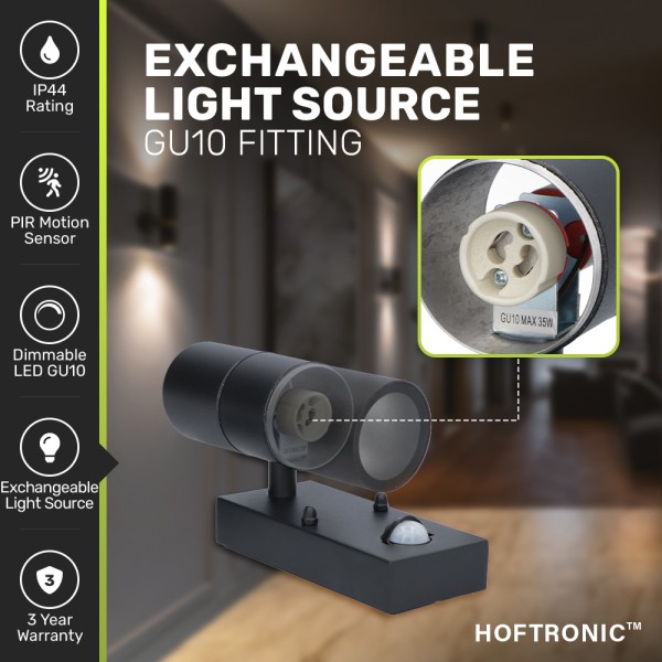 Hoftronic 3x blenda wandlamp 4000k neutraal wit be 5