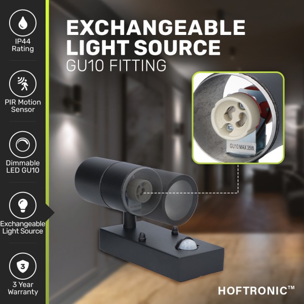 Hoftronic 3x blenda wandlamp 6000k neutraal wit be 5