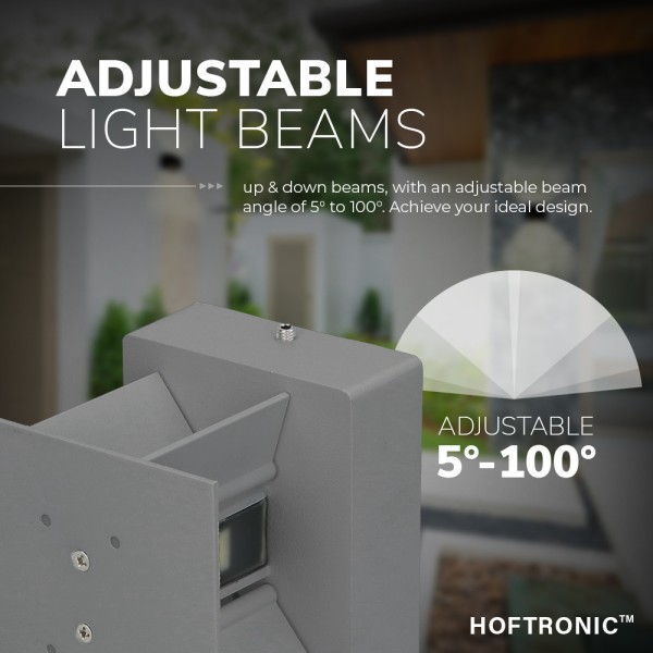 Hoftronic 3x led wandlamp kansas 7 watt 3000k up d 4