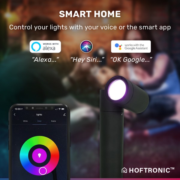 Hoftronic 3x pinero smart led prikspots rgbww wifi 5