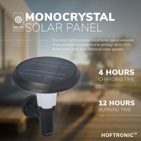 Hoftronic 4x led solar wandlamp stuart 45w 3000k i 6