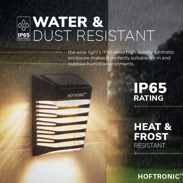 Hoftronic 4x solar led wandlamp dono 3000k warm wi 4