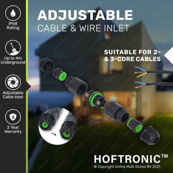 Hoftronic 5x kabelverbinder ip68 waterdicht gereed 3