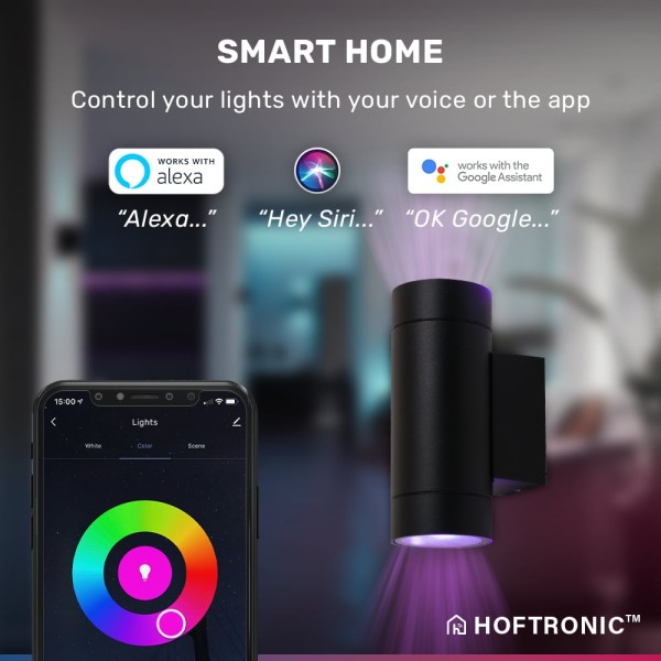 Hoftronic cali smart led wandlamp wifi bluetooth r 2