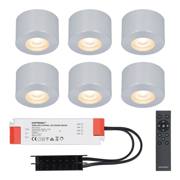 Hoftronic complete set 6x3w dimbare led in opbouws