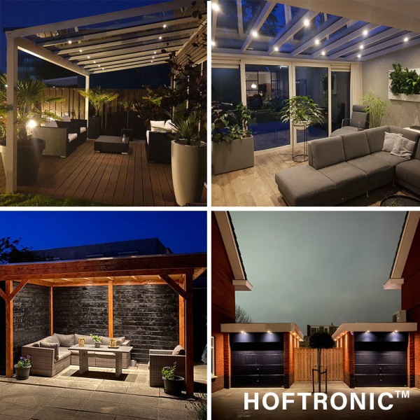 Hoftronic complete veranda set 8x3w dimbare led in 1