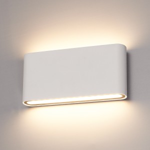 Hofronic Dallas M dimbare LED wandlamp – 3000K warm wit – 12 watt – Up & Down light – Voor binnen en buiten – Wit
