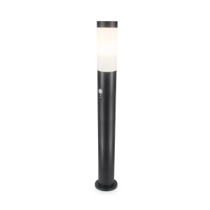 HOFTRONIC Dally LED Sokkellamp Zwart L – Bewegingssensor – Schemerschakelaar – E27 fitting – IP44 Waterdicht – 110 cm – tuinverlichting – padverlichting