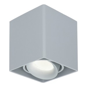 HOFTRONIC Dimbare LED Opbouwspot plafond Esto Grijs incl. GU10 spot 5W 4000K IP20 kantelbaar