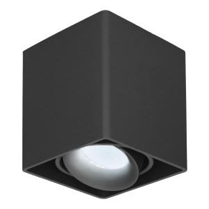 HOFTRONIC Dimbare LED Opbouwspot plafond Esto Zwart incl. GU10 spot 5W 6000K IP20 kantelbaar