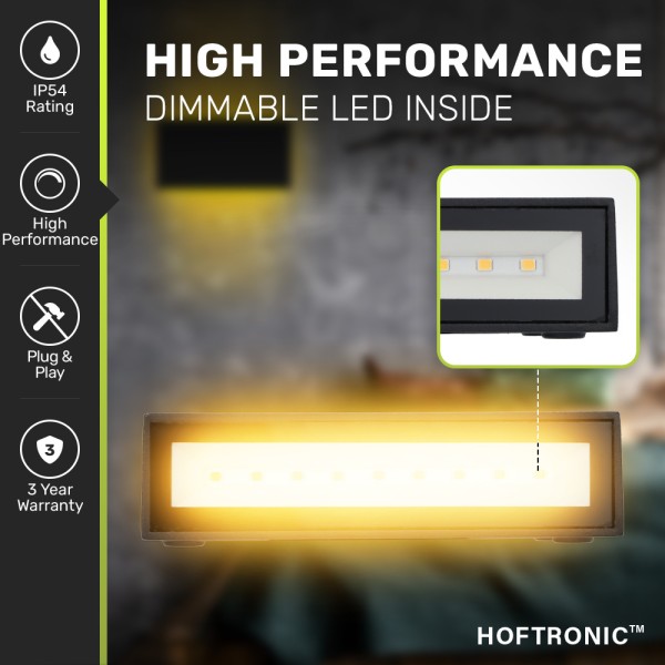 Hoftronic dimbare led wandlamp otis s 7 watt 2700k 5
