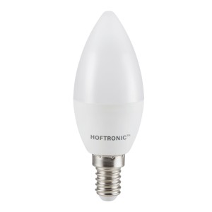 HOFTRONIC E14 LED Lamp – 4,8 Watt 470 lumen – 6500K daglicht wit licht – Kleine fitting – Vervangt 40 Watt – C37 kaarslamp