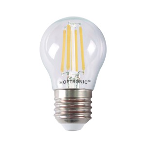 HOFTRONIC E27 LED Filament – 4 Watt 470 lumen – 2700K warm wit licht – Vervangt 40 Watt – G45 vorm