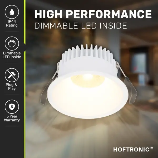 Hoftronic finn dimbare led inbouwspot 10 watt plaf 5