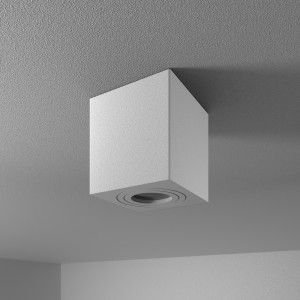 HOFTRONIC Gibbon LED opbouw plafondspot – Vierkant – IP65 waterdicht – GU10 fitting – Plafondlamp geschikt voor badkamer – Wit