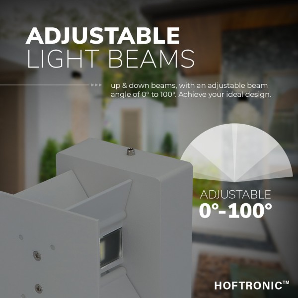 Hoftronic kansas led wandlamp 3000k warm wit 7 wat 5