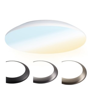HOFTRONIC LED Bulkhead 38 cm – Plafondlamp – Wandarmatuur – 25W 2600 Lumen – CCT lichtkleur instelbaar – IK10 – Wit – IP65 Waterdicht
