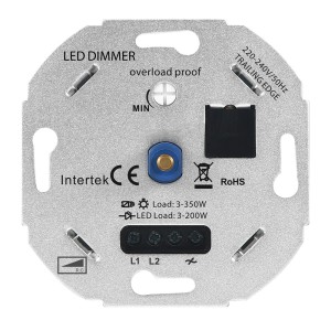 HOFTRONIC LED dimmer – 3-200 watt – Geschikt voor fase afsnijding – Universeel