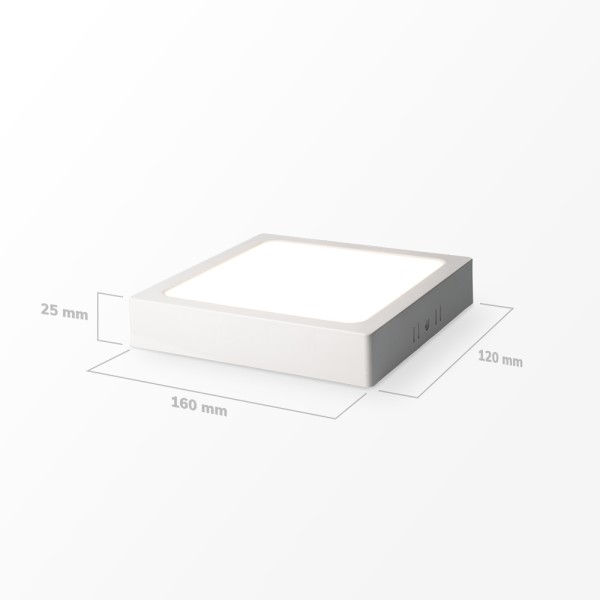 Hoftronic led downlight square surface 12w 1160 lm 17