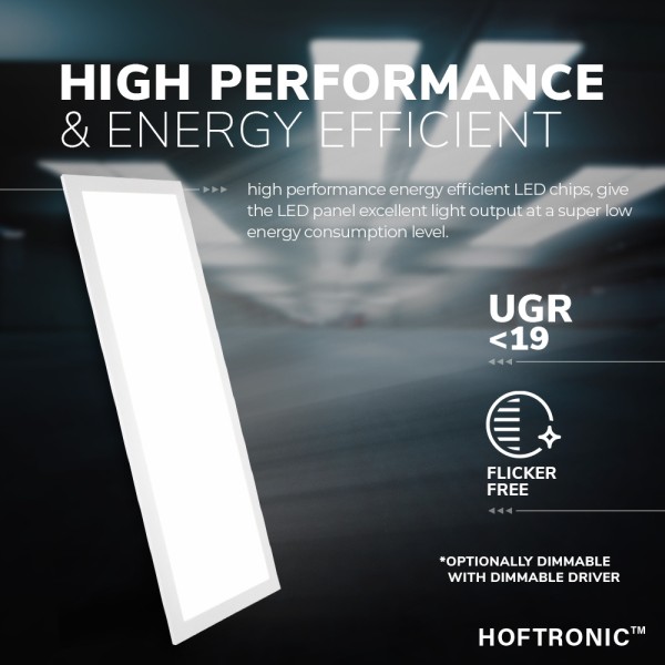 Hoftronic led paneel 30x120 cm 36 watt 4500lm 125l 3