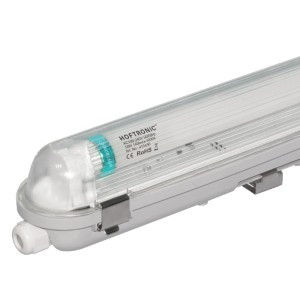 HOFTRONIC LED TL Armatuur 60 cm IP65 T8 4000K 9W 1260lm 140lm/W incl. flikkervrije LED buis Koppelbaar