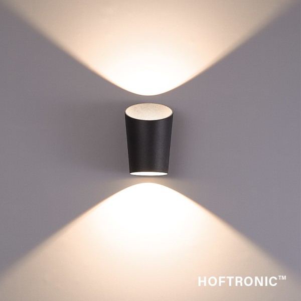 Hoftronic led wandlamp cursa zwart up down 6 watt 3