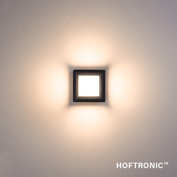 Hoftronic led wandlamp pia zwart 6 watt 3000k ip54 2