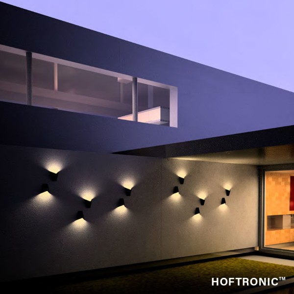 Hoftronic led wandlamp tria zwart 7 watt 3000k ip5 3