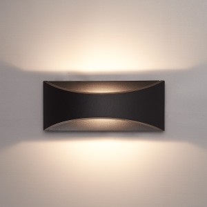 HOFTRONIC Lowa LED wandlamp – 3000K warm wit – 6 Watt – Up & down light – IP54 voor binnen en buiten – Moderne muurlamp – Tweezijdig – Zwart