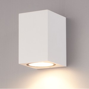Hofronic Marion – Dimbare LED wandlamp kubus – Incl. GU10 spot – 5 Watt 400 lumen – 2700K warm wit – IP65 – Wit – Binnen en buiten – 3 jaar garantie