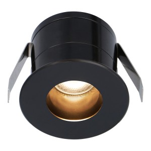 HOFTRONIC Olivia zwarte LED Inbouwspot – Verzonken – 12V – 3 Watt – Veranda verlichting – voor buiten – 2700K warm wit