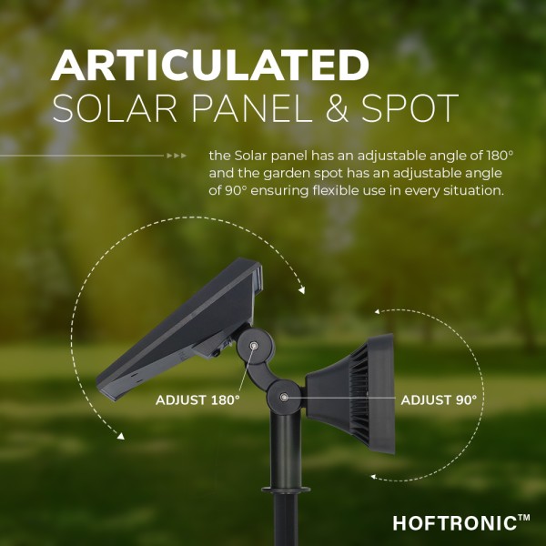 Hoftronic reno led solar tuinspot 3000k warm wit i 5